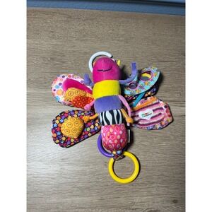 Lamaze Butterfly Bug Baby Plush‎ Toy Colorful Crinkle Sensory Rings Clip On